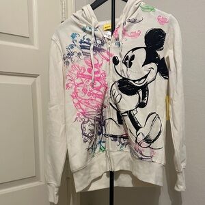 Disney White Hoodie with Colorful Graphics
